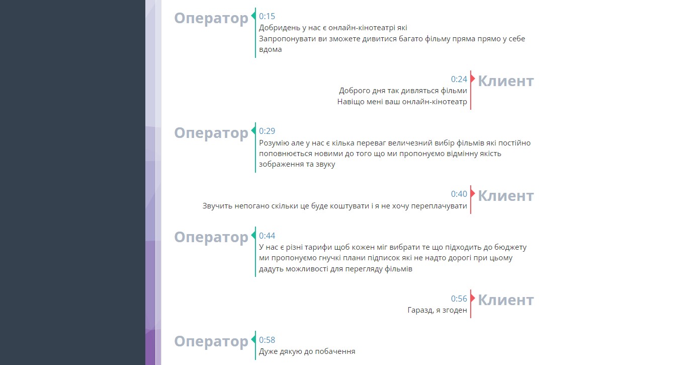 Stenogram w języku ukraińskim